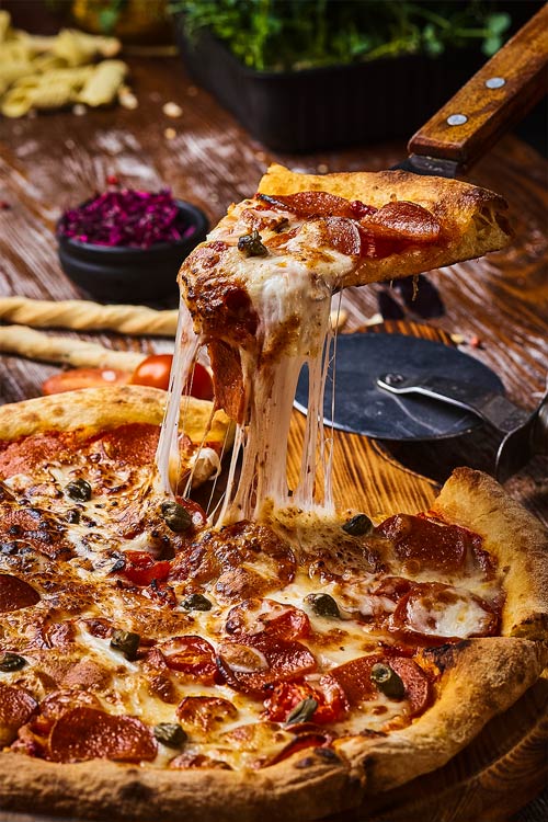 Pizza cheese pull